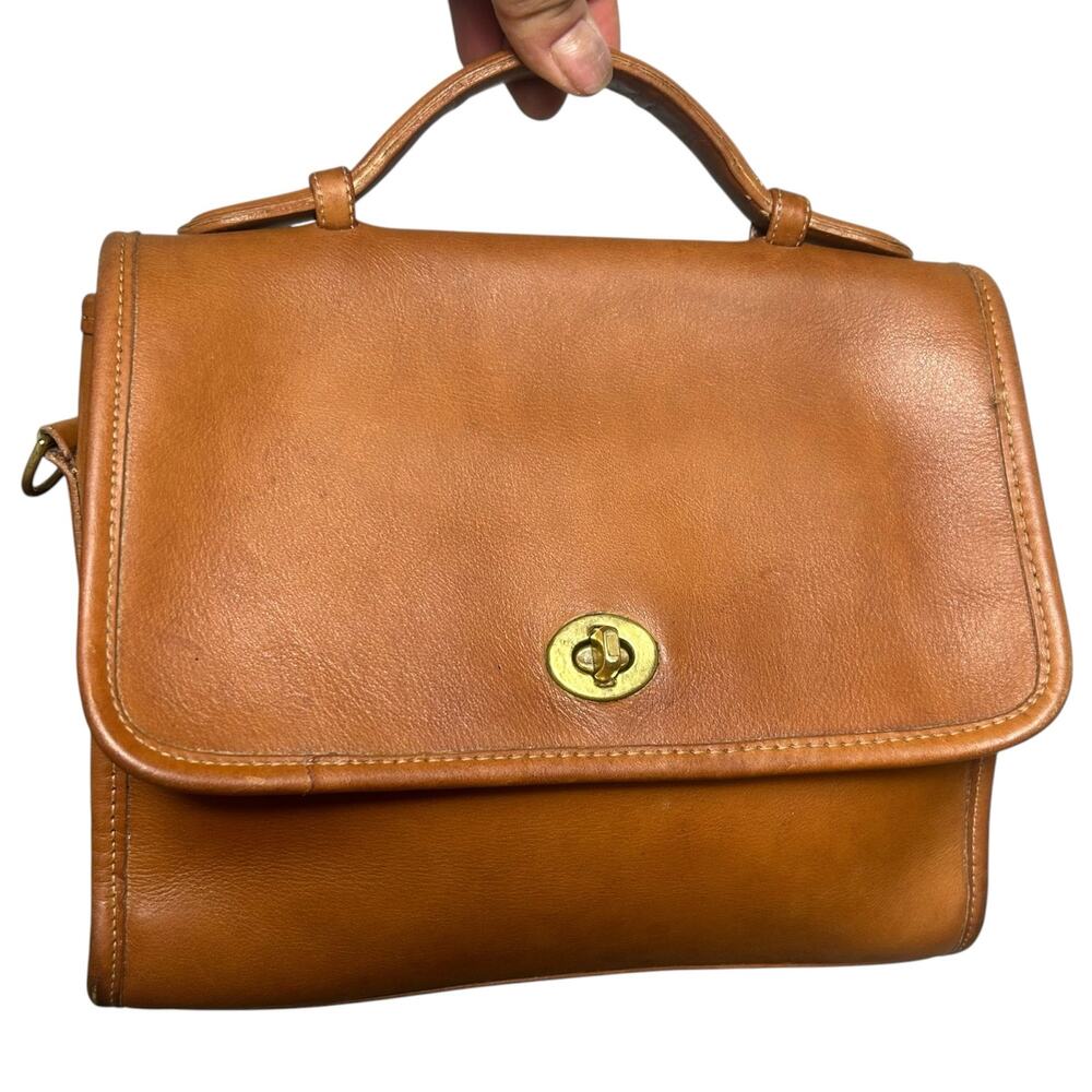 Vintage Coach Court Bag in British Tan